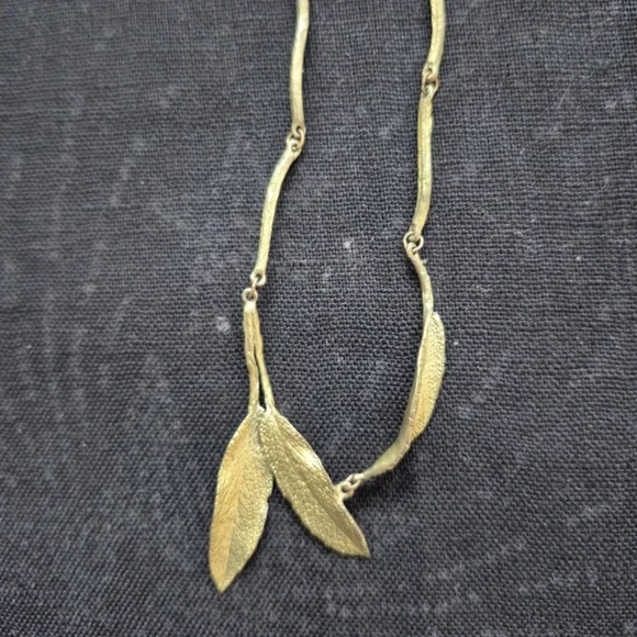 Michael Michaud Botanical Sage Necklace Cast Bronze